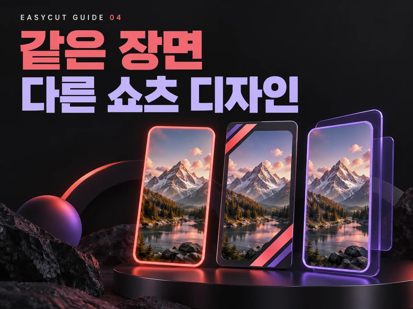 같은 쇼츠인데 분위기가 달라진다? 이지컷 다크·화이트 템플릿 — AI로 제작한 템플릿 가이드 표지입니다.