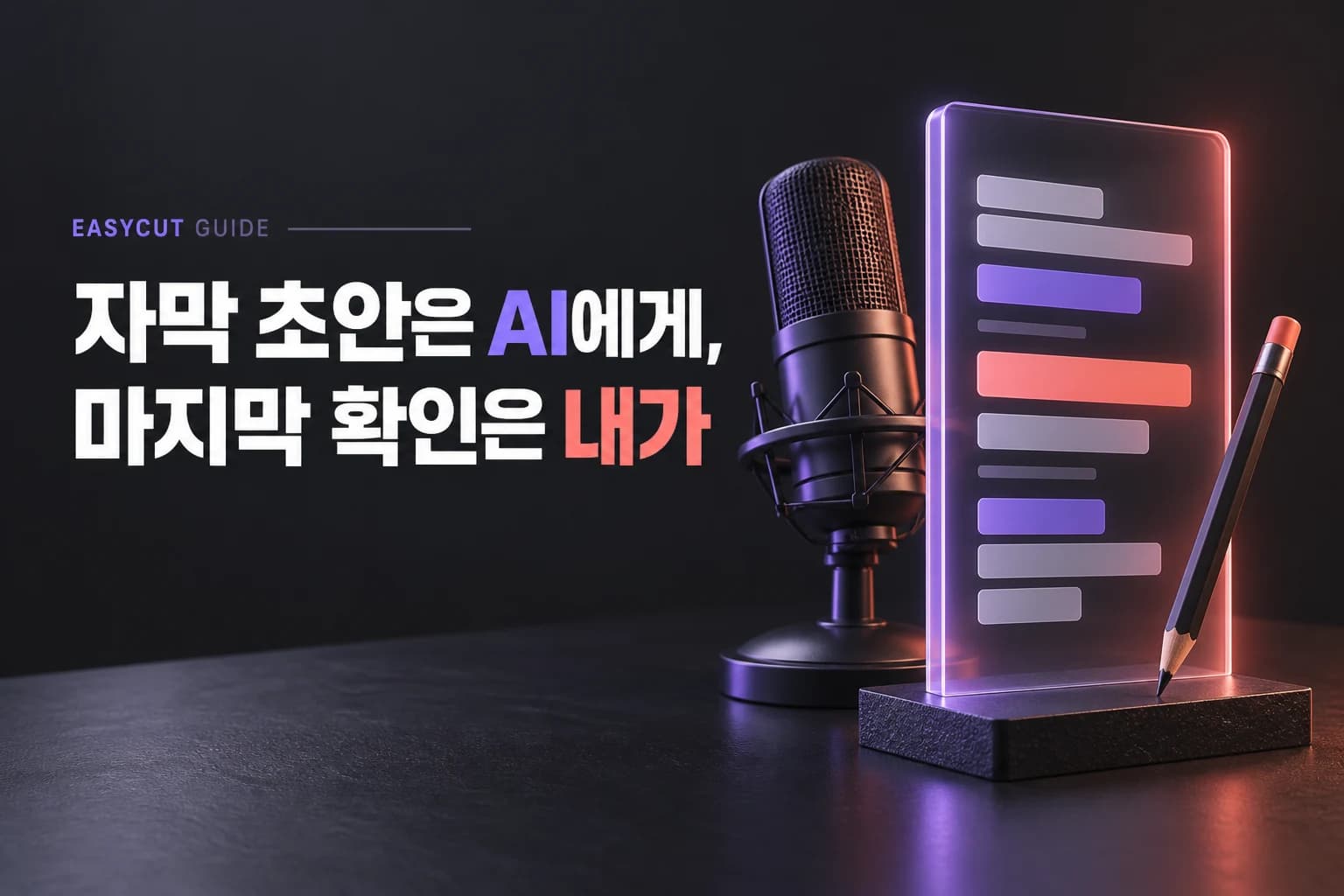 쇼츠 자동 자막, 아직도 한 줄씩 치세요? 초안은 AI에게! — AI로 제작한 주제별 표지 이미지예요.