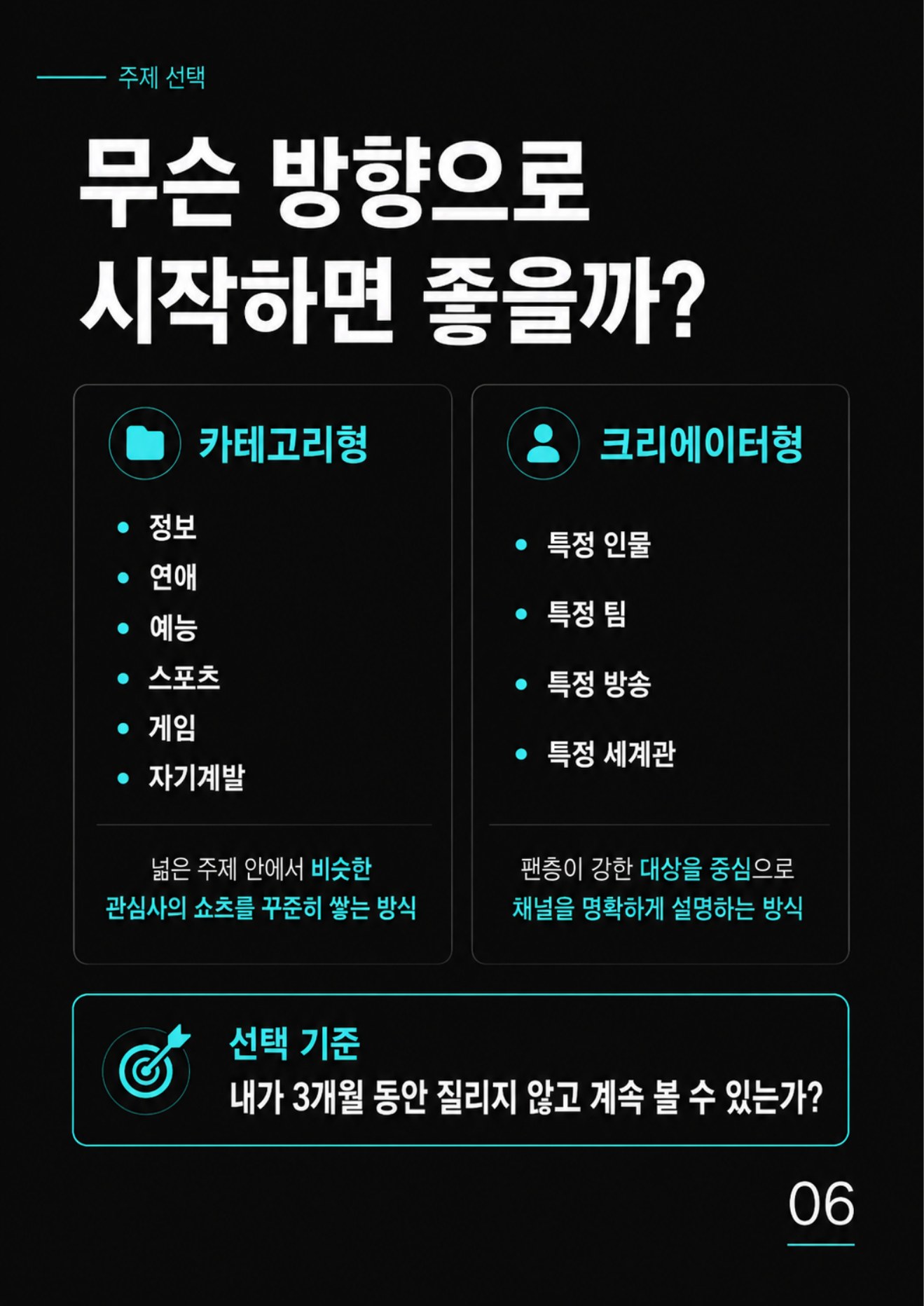 어떤 영상을 쇼츠로 만들어야 할까? 가이드북 6페이지
